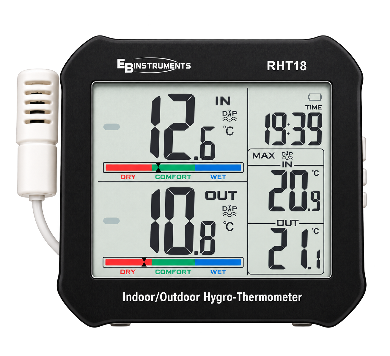 Digital thermo hygrometer for professional temperature and humidity monitoring